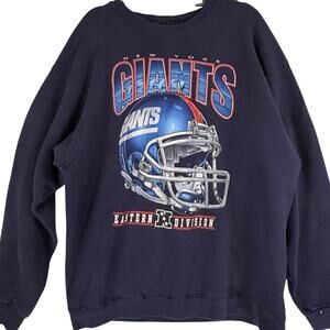 VTG 90s New York Giants MENS SIZE XL Crewneck Sweatshirt Navy Blue NFL Football